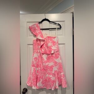 Lily Pulitzer Dress arlana one shoulder romper | Size 10